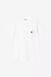 CARHARTT WIP SS Pocket heart t-shirt white red