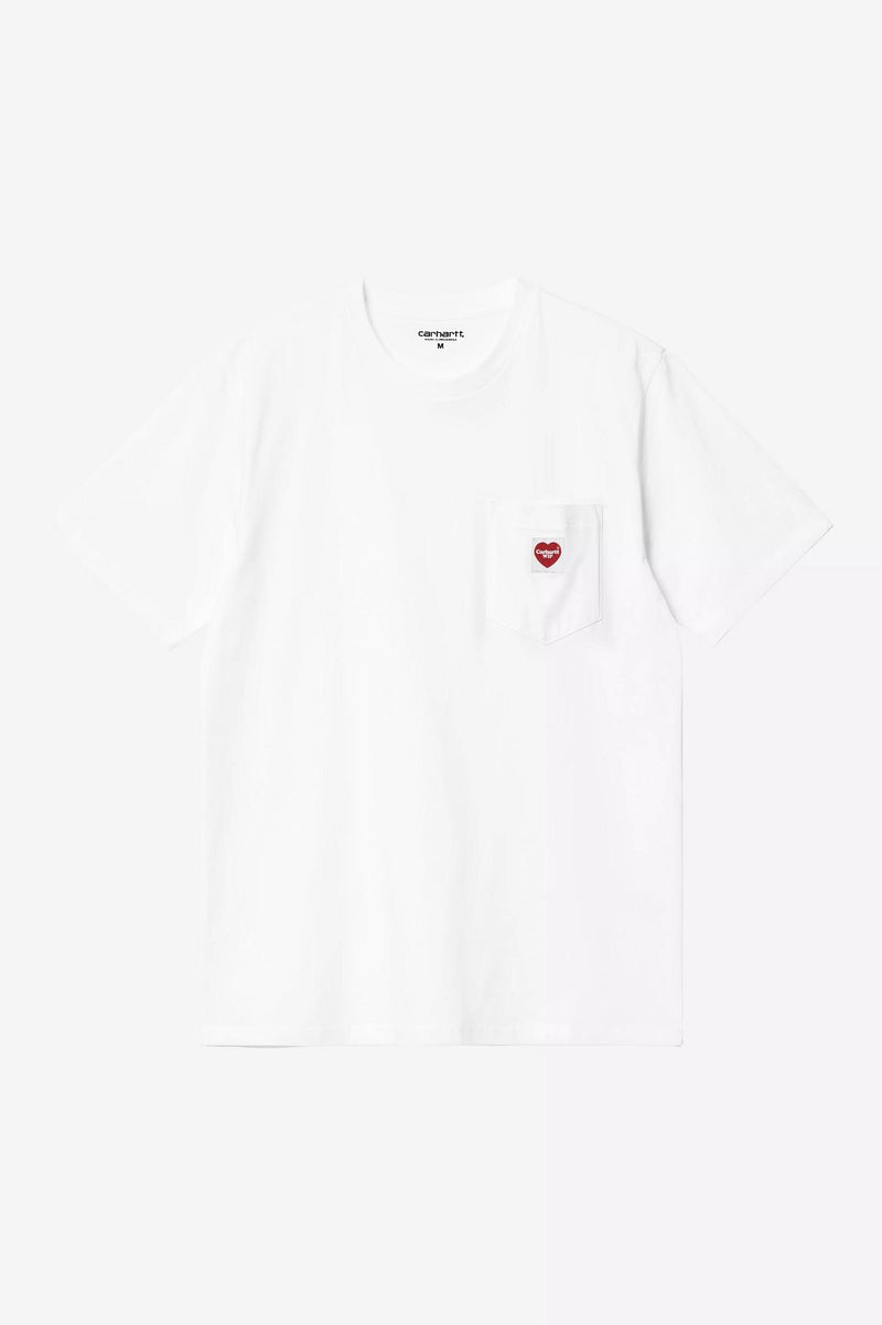 CARHARTT WIP SS Pocket heart t-shirt white red