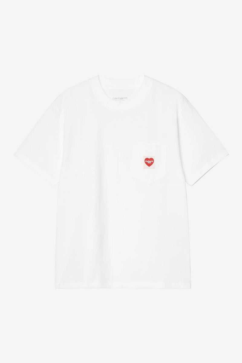CARHARTT WIP SS Pocket heart t-shirt white red