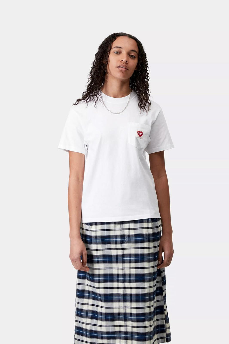 CARHARTT WIP SS Pocket heart t-shirt white red