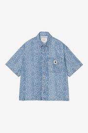 CARHARTT WIP SS Snake lovilia shirt blue bleached