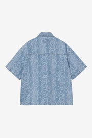 CARHARTT WIP SS Snake lovilia shirt blue bleached