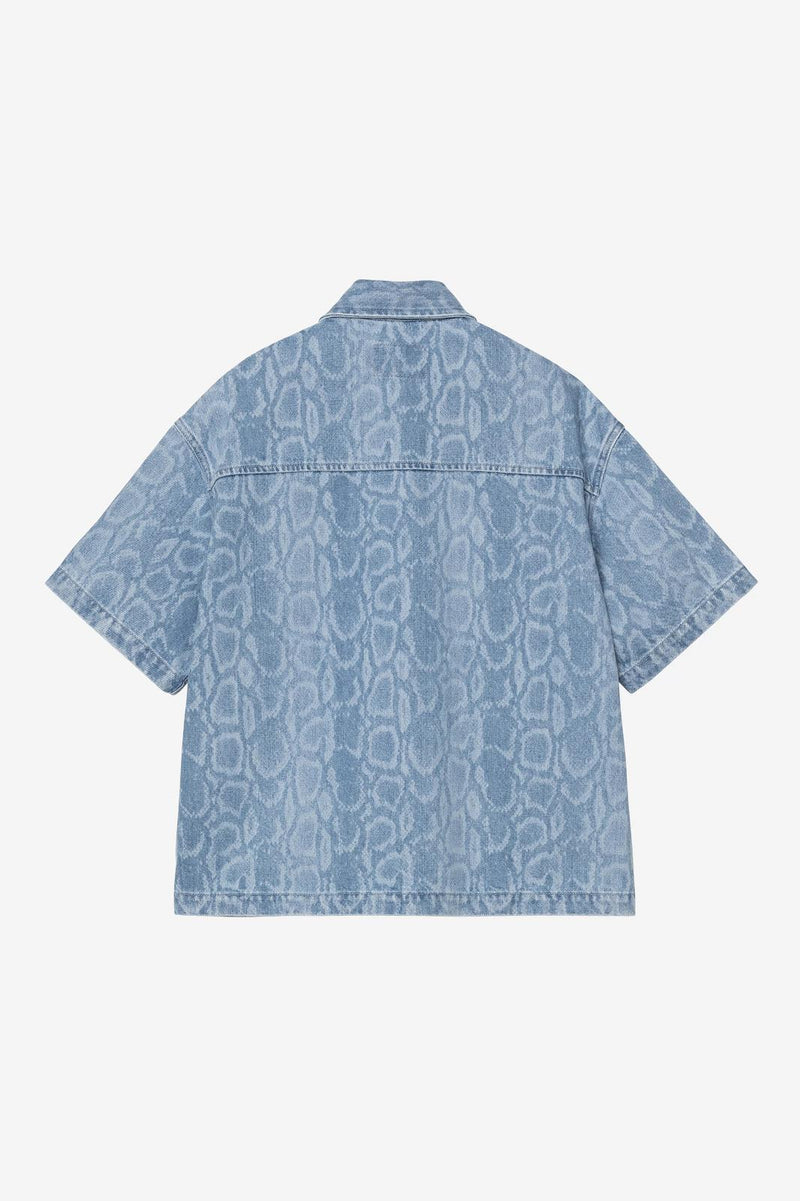 CARHARTT WIP SS Snake lovilia shirt blue bleached