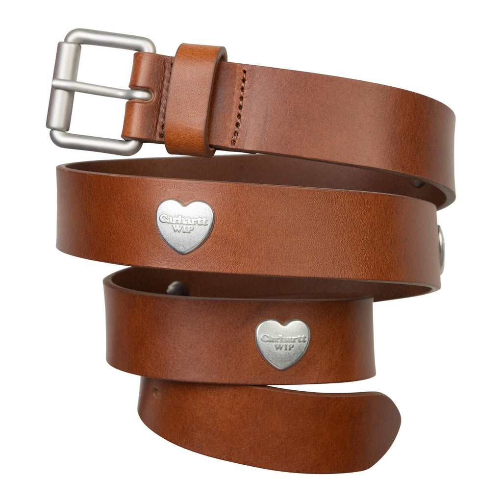 CARHARTT WIP Tylor belt cognac silver
