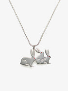 CARNE BOLLENTE Blingy bunny necklace silver