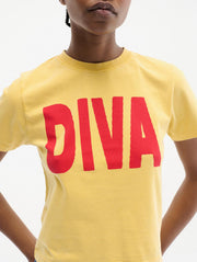 CARNE BOLLENTE Diva t-shirt yellow