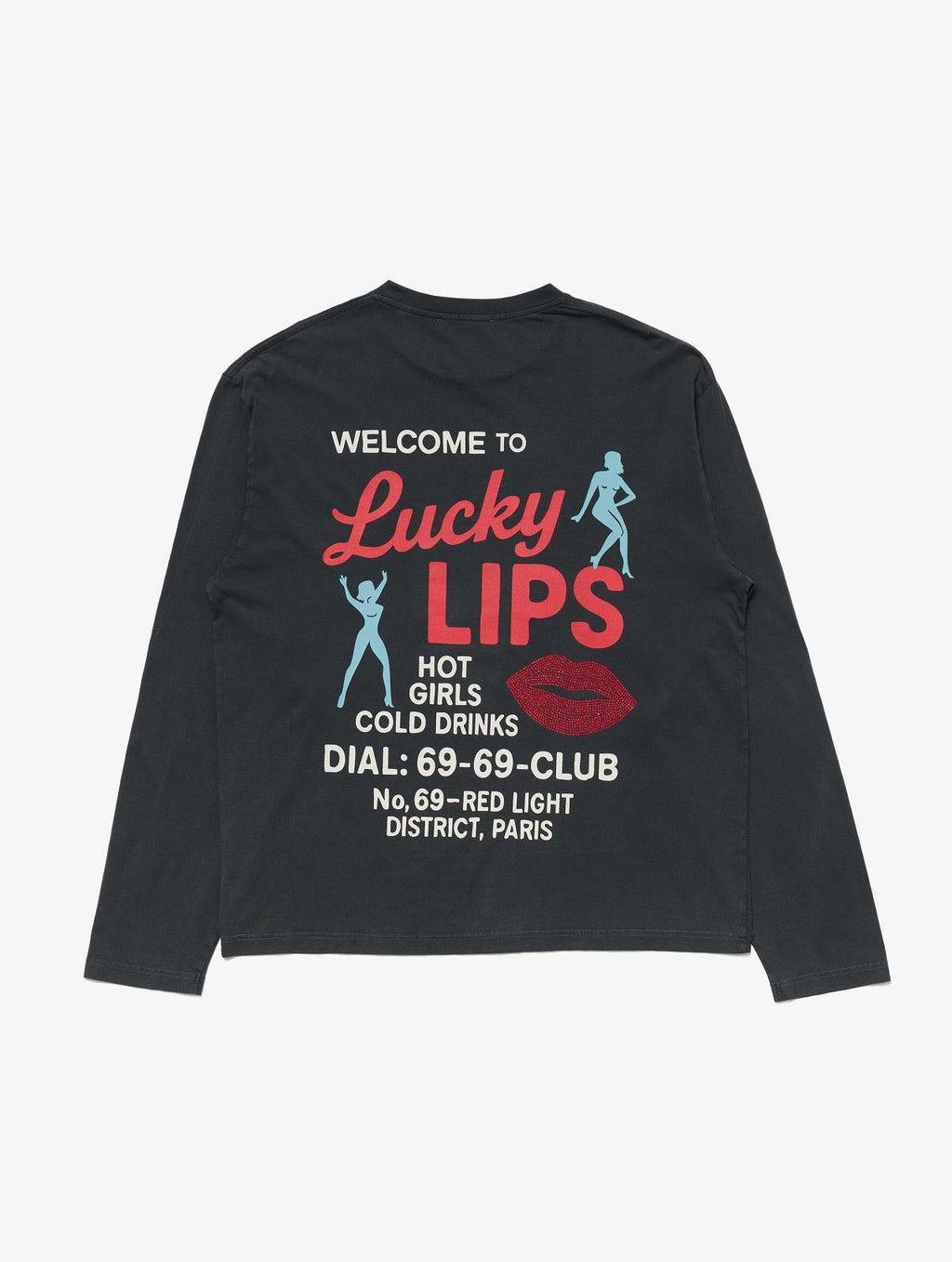 CARNE BOLLENTE Getting lucky longsleeve t-shirt off black