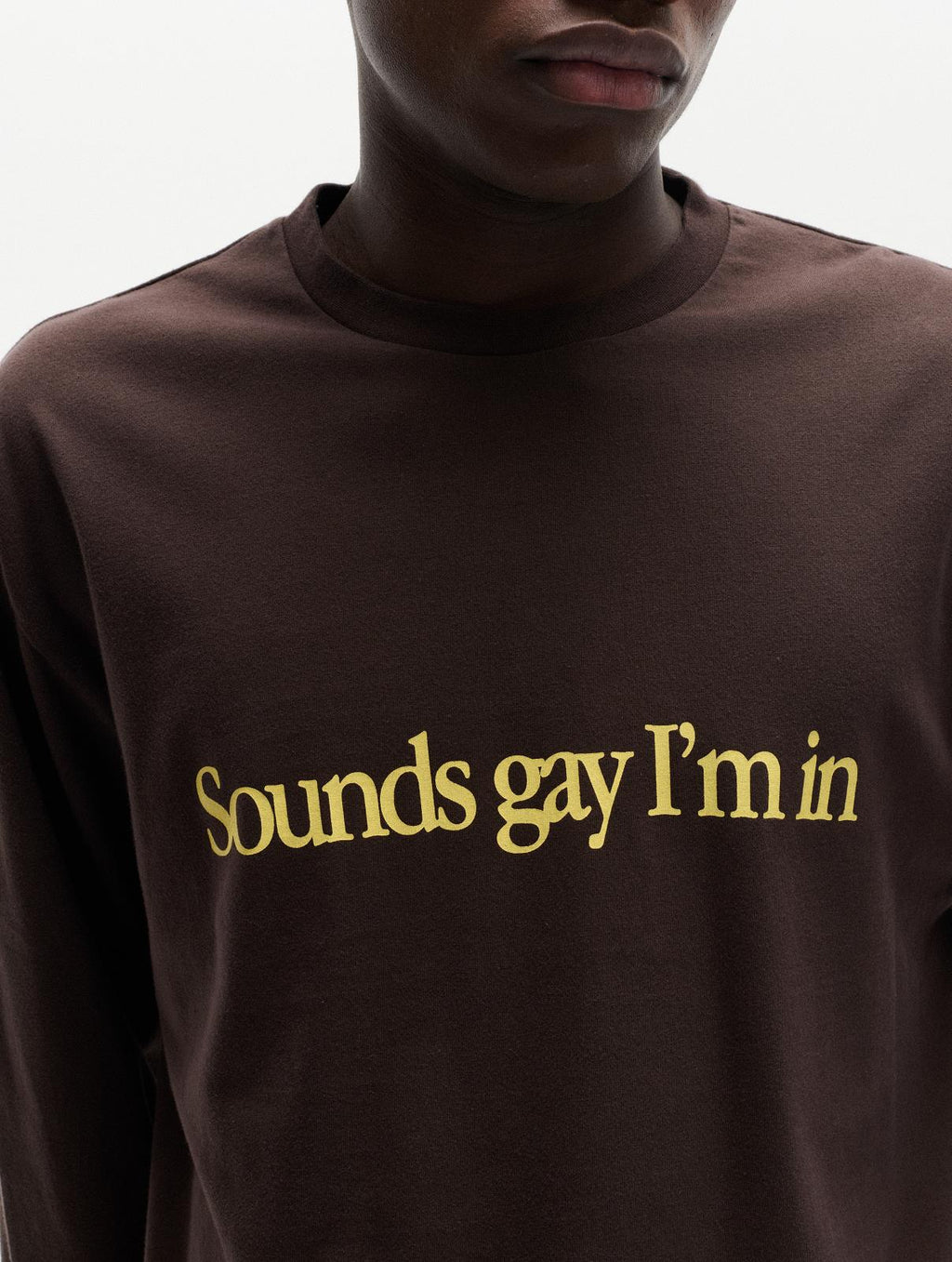 CARNE BOLLENTE How's that sound? longsleeve t-shirt off brown
