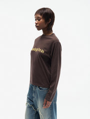 CARNE BOLLENTE How's that sound? longsleeve t-shirt off brown