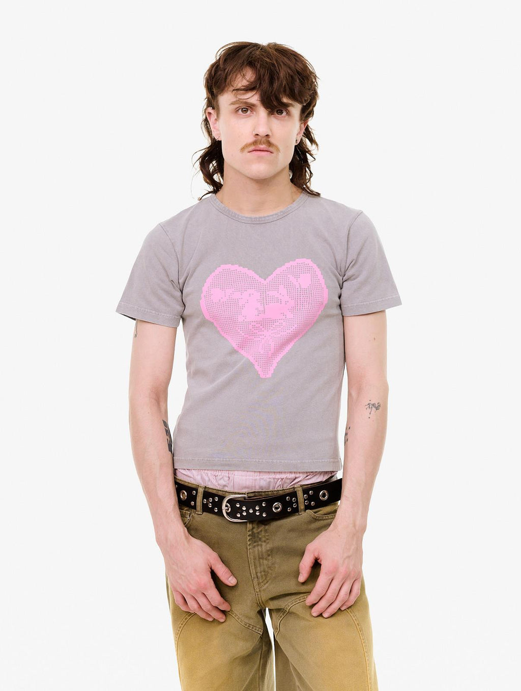 CARNE BOLLENTE Lapins & lace t-shirt off grey