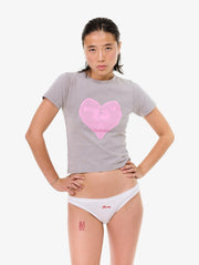 CARNE BOLLENTE Lapins & lace t-shirt off grey