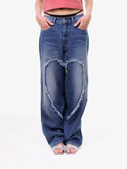 CARNE BOLLENTE Love pants gone wild off blue denim