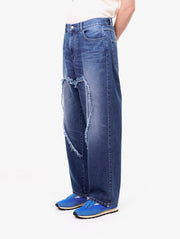 CARNE BOLLENTE Love pants gone wild off blue denim