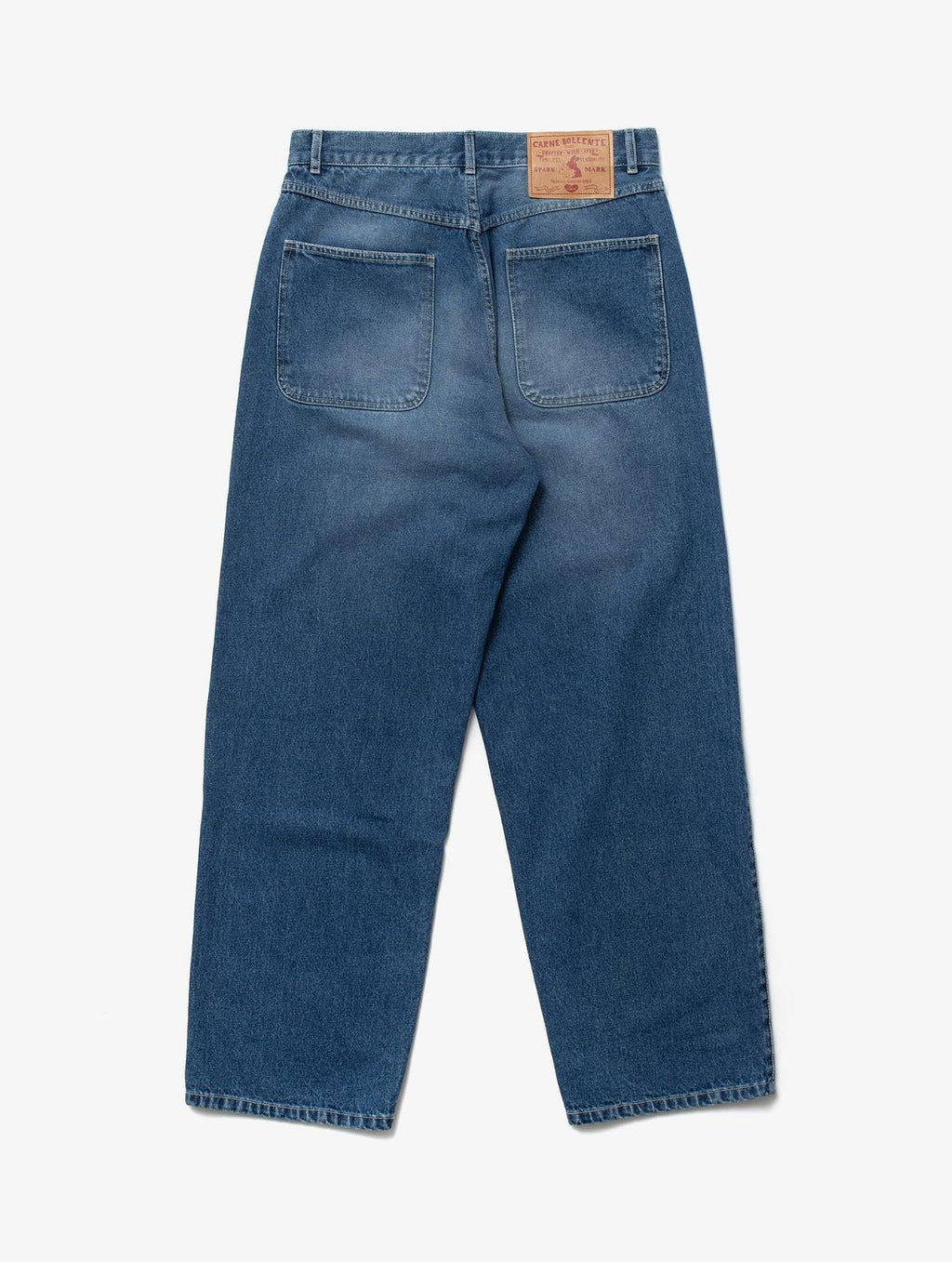 CARNE BOLLENTE Love pants gone wild off blue denim