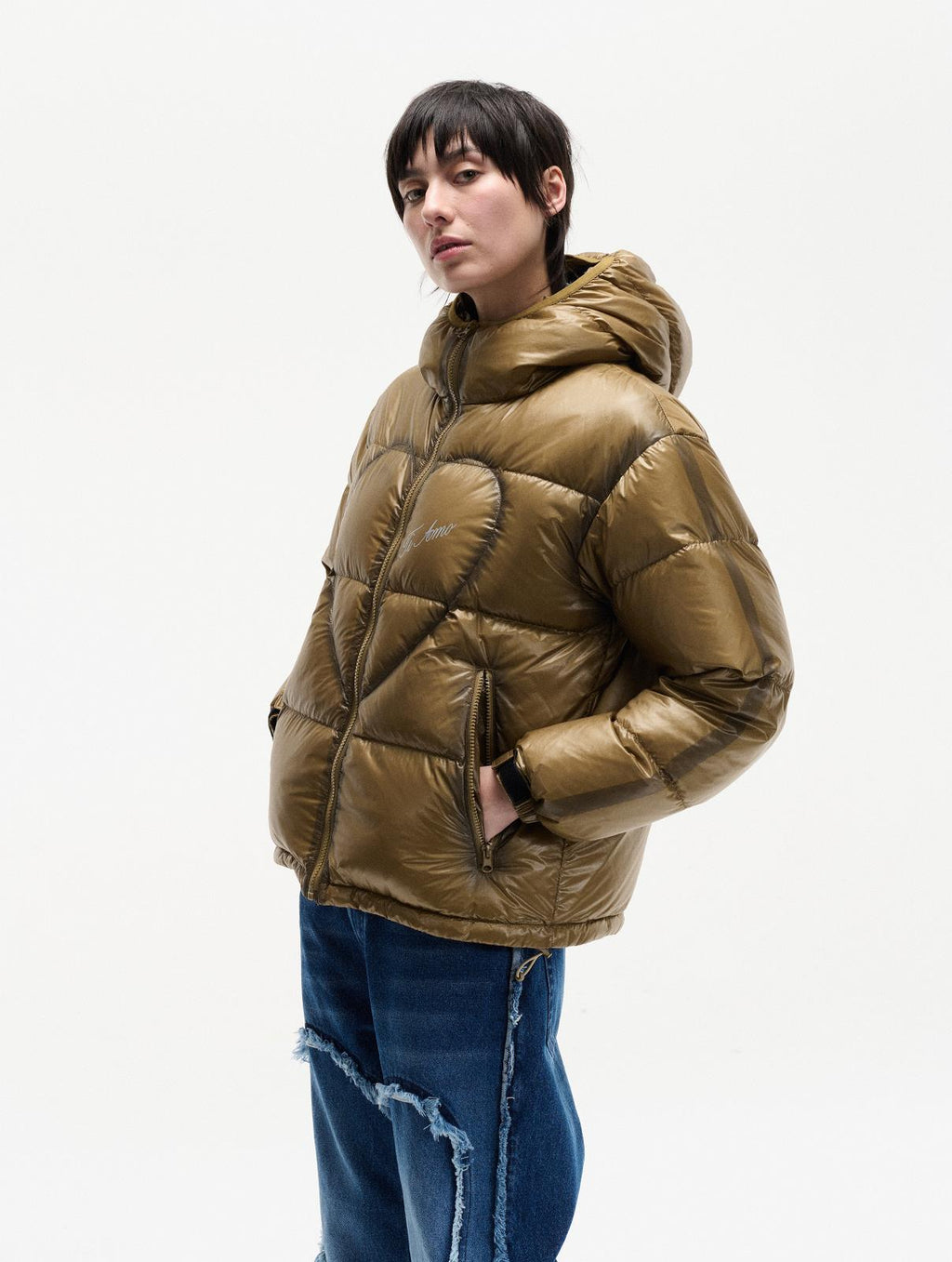 CARNE BOLLENTE Lovepuffer 2.0 jacket brown grey