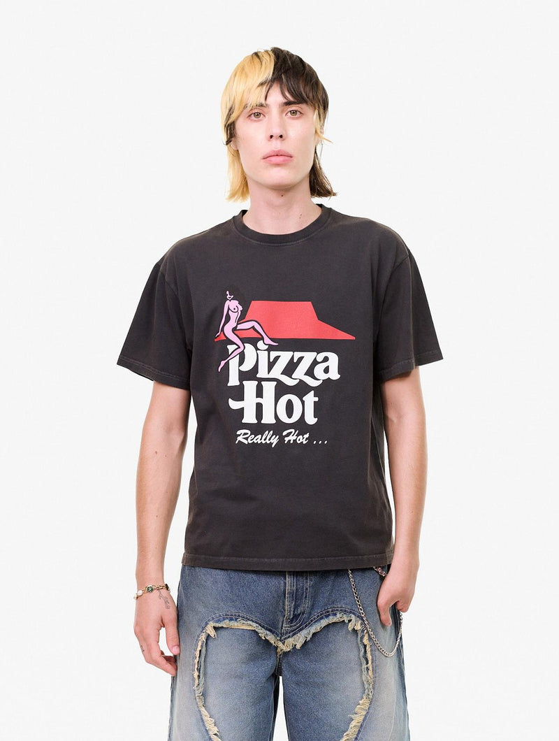 CARNE BOLLENTE Pizza hot t-shirt off black