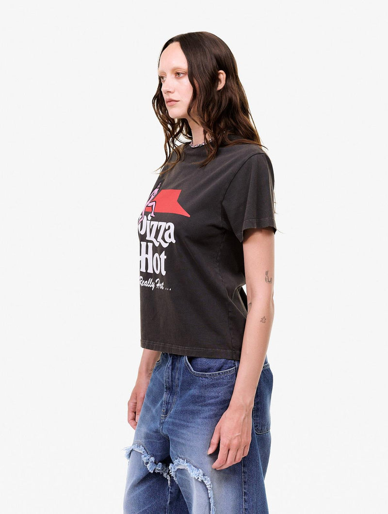 CARNE BOLLENTE Pizza hot t-shirt off black