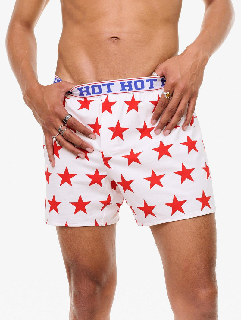 CARNE BOLLENTE Reach for the stars boxers AOP red