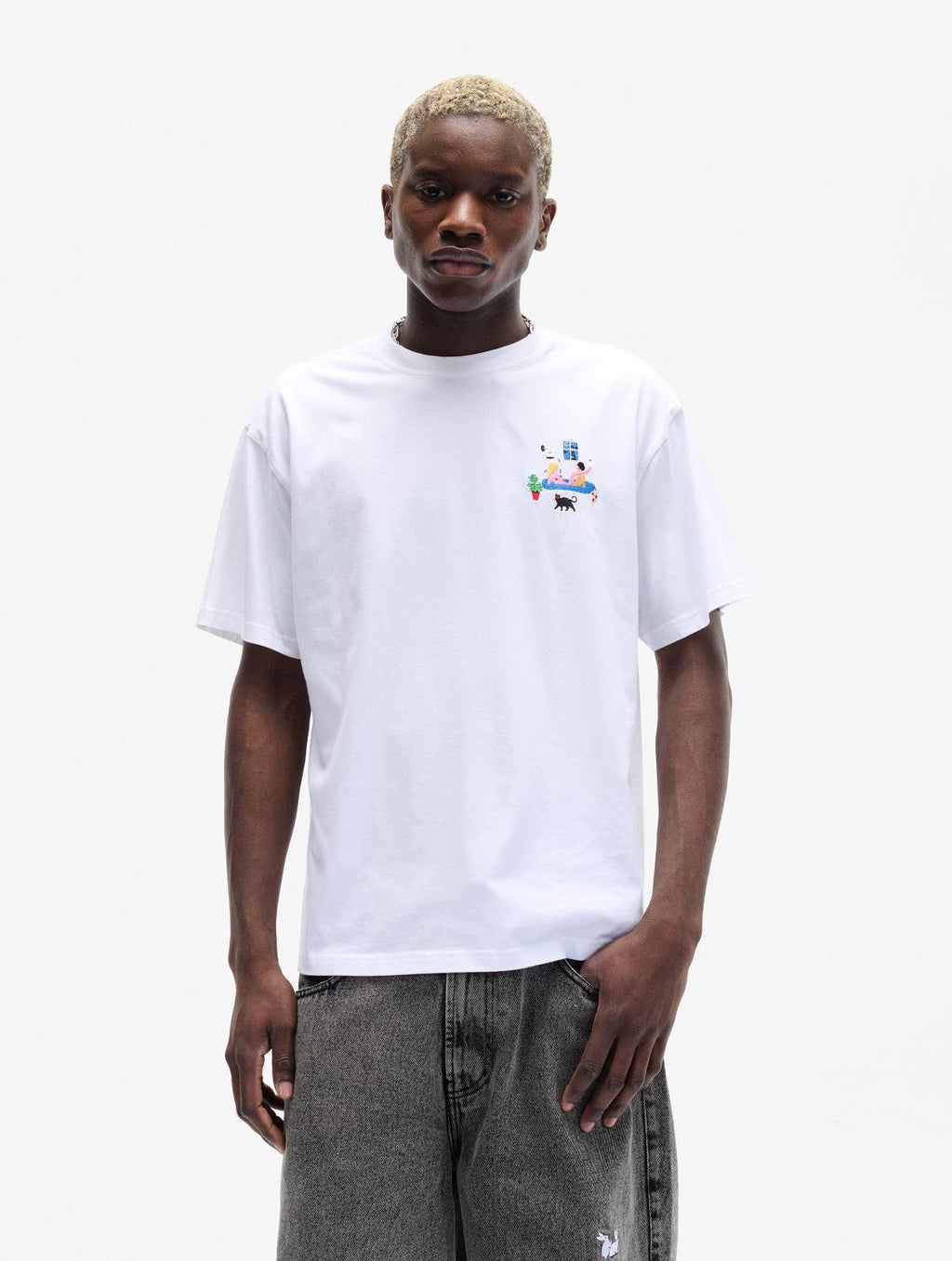 CARNE BOLLENTE Rear window t-shirt white