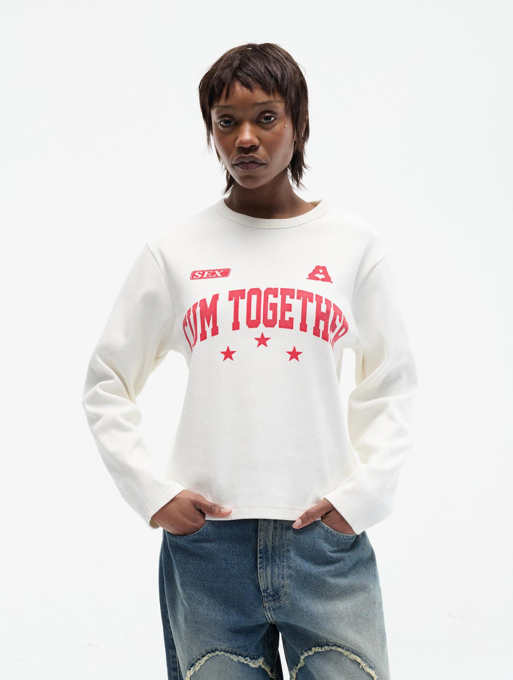 CARNE BOLLENTE Together again longsleeve t-shirt off white