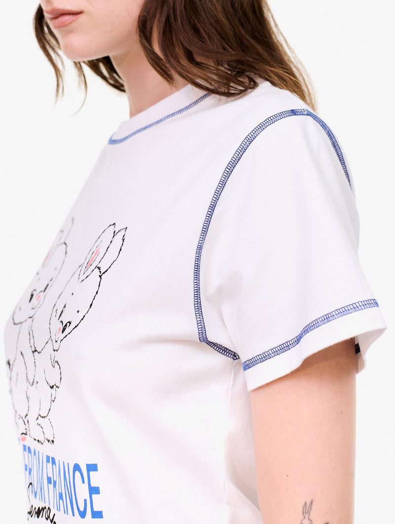 CARNE BOLLENTE XOXO, Serena t-shirt white