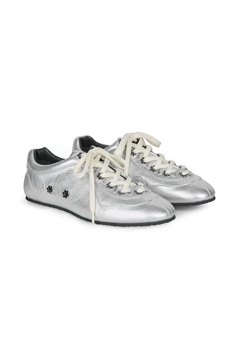 CECILIE BAHNSEN Blaise stud sneakers silver