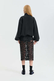 CECILIE BAHNSEN Frederik half-zip jacket charcoal grey