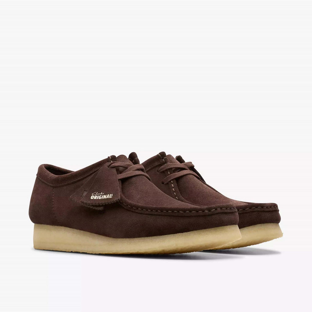 CLARKS Wallabee dark brown suede