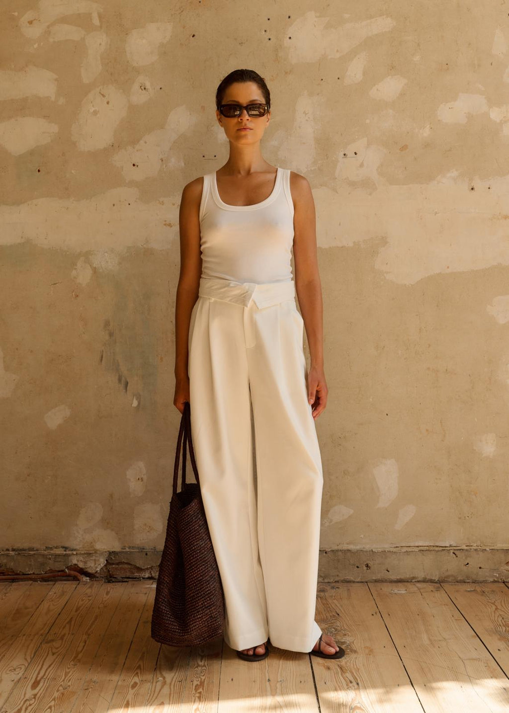 CLUB L'AVENIR Alaya trousers off white