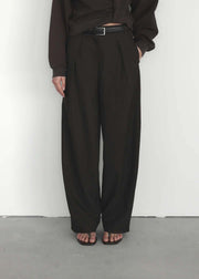 CLUB L'AVENIR Taro tailored pants chocolate