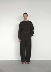 CLUB L'AVENIR Taro tailored pants chocolate