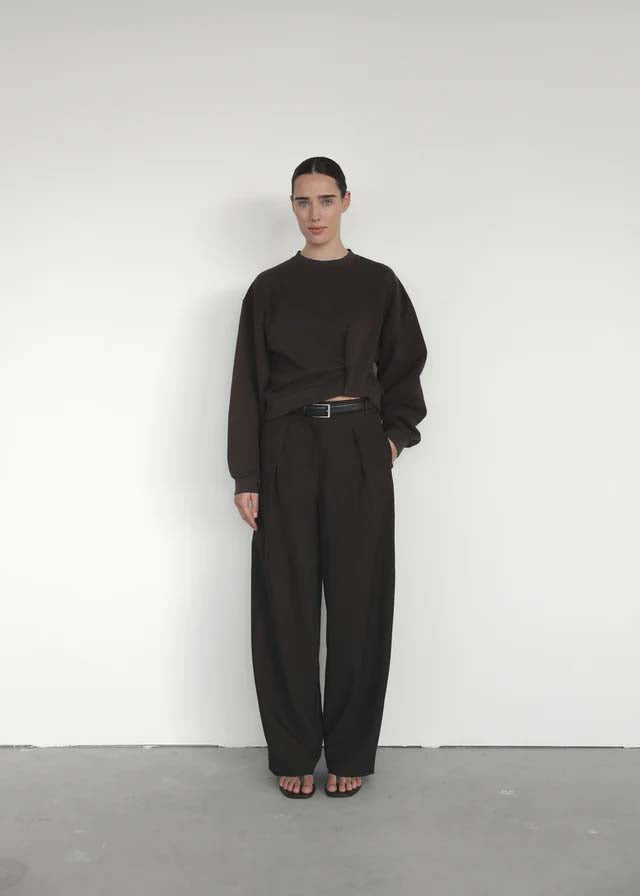 CLUB L'AVENIR Taro tailored pants chocolate