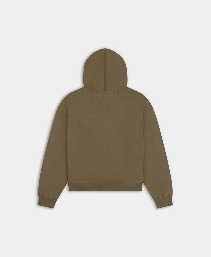 DAILY PAPER Boxy zip up hoodie army green