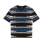 DAILY PAPER Kente stripe knit shirt woodland grey