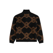 DAILY PAPER Shield knit zip up black