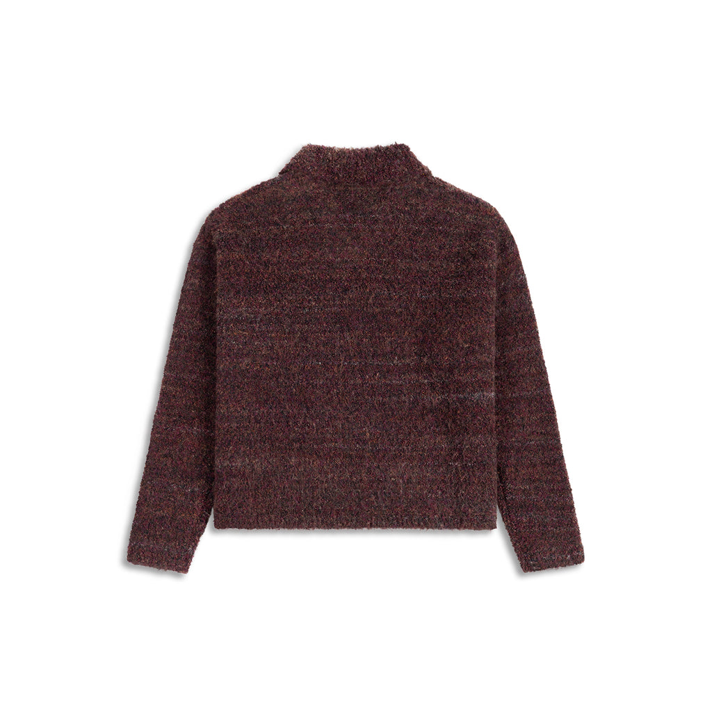 DAILY PAPER Textured V neck knit sweater madder brown