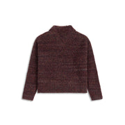 DAILY PAPER Textured V neck knit sweater madder brown