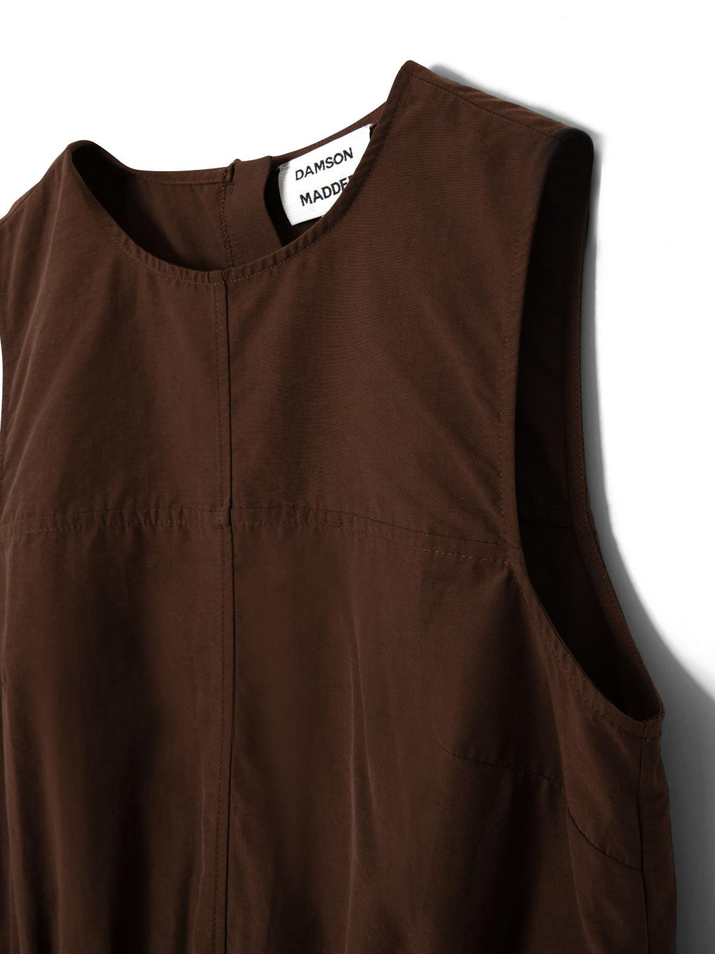 DAMSON MADDER Ailani sheer panel blouse chocolate brown