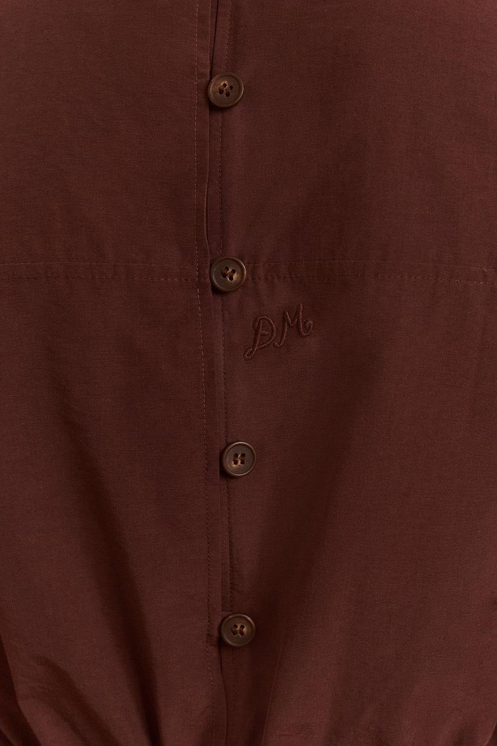 DAMSON MADDER Ailani sheer panel blouse chocolate brown