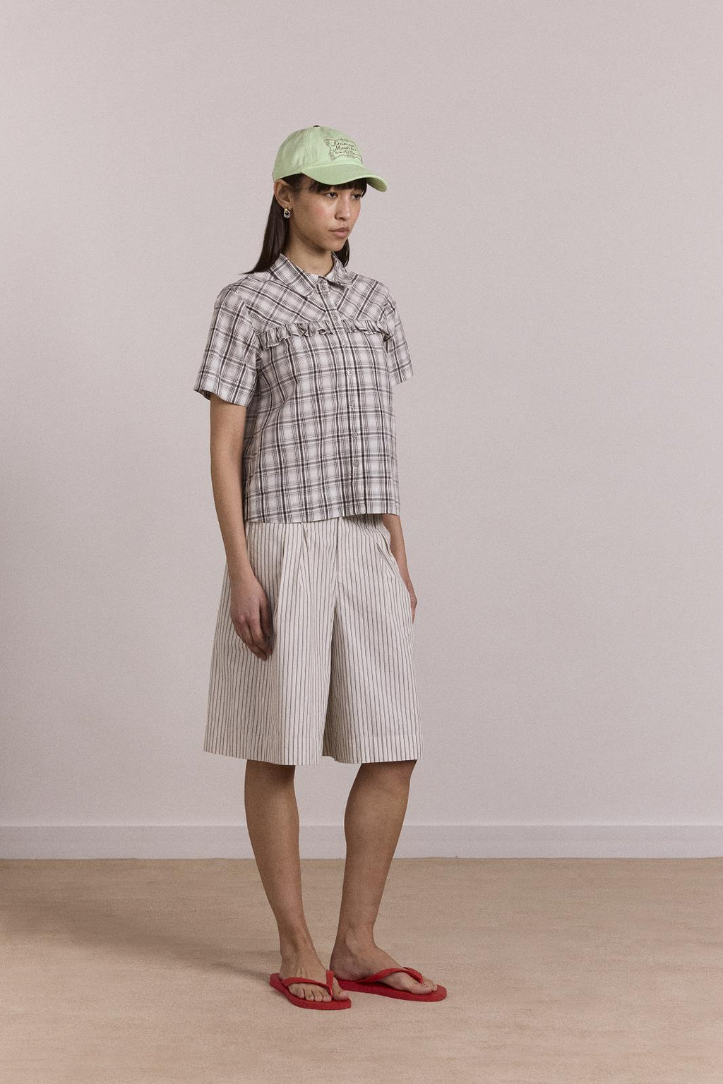 DAMSON MADDER Ambrosia shorts white stripe