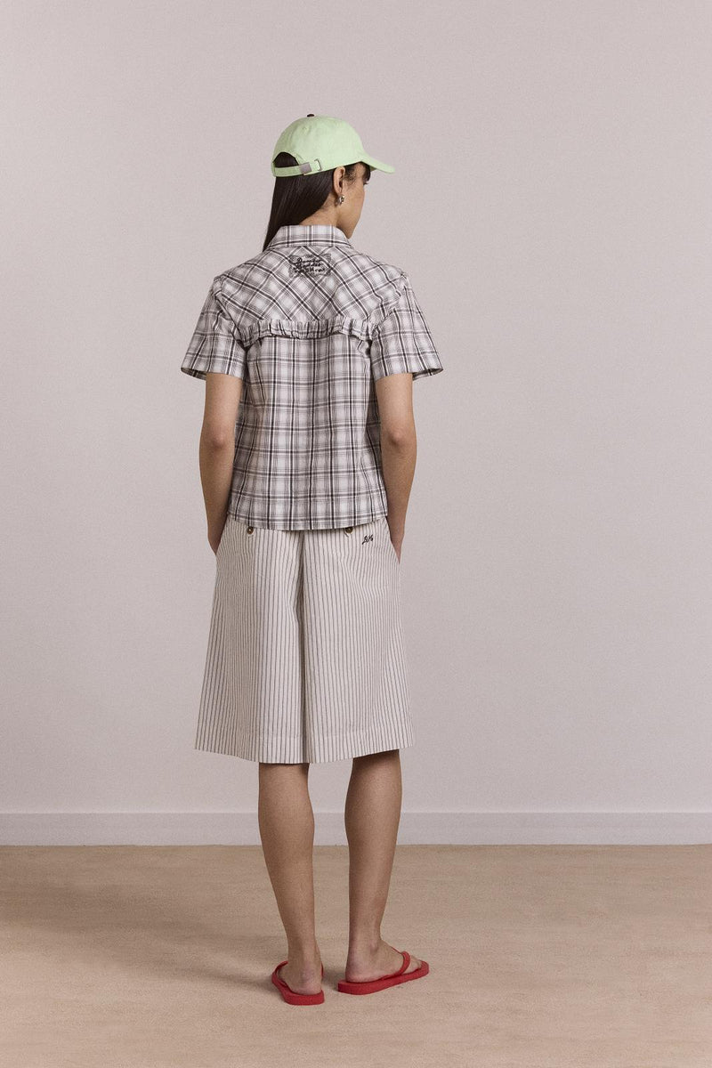 DAMSON MADDER Ambrosia shorts white stripe