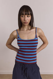 DAMSON MADDER Avielle double layer top blue stripe