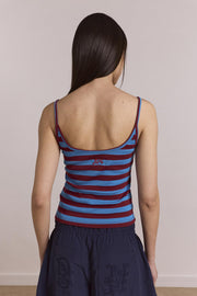 DAMSON MADDER Avielle double layer top blue stripe