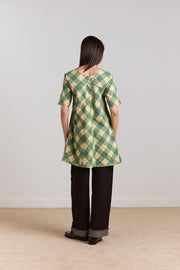 DAMSON MADDER Bridget mini dress green butter gingham