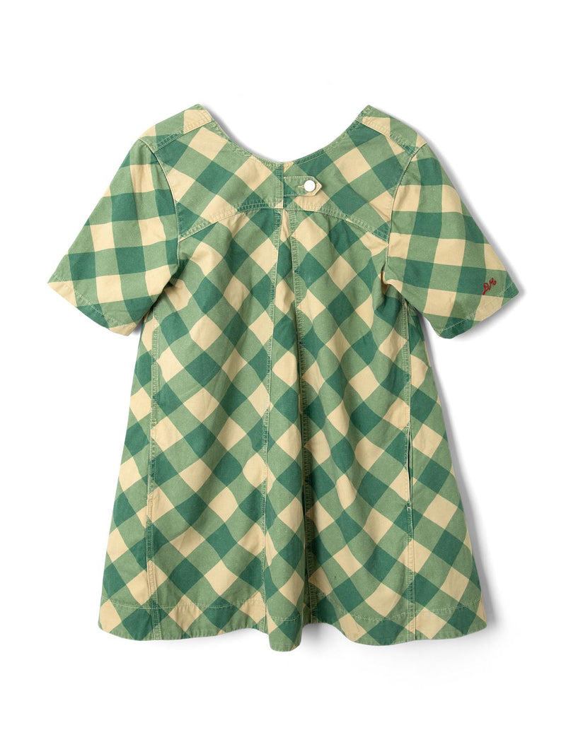 DAMSON MADDER Bridget mini dress green butter gingham
