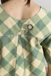 DAMSON MADDER Bridget mini dress green butter gingham