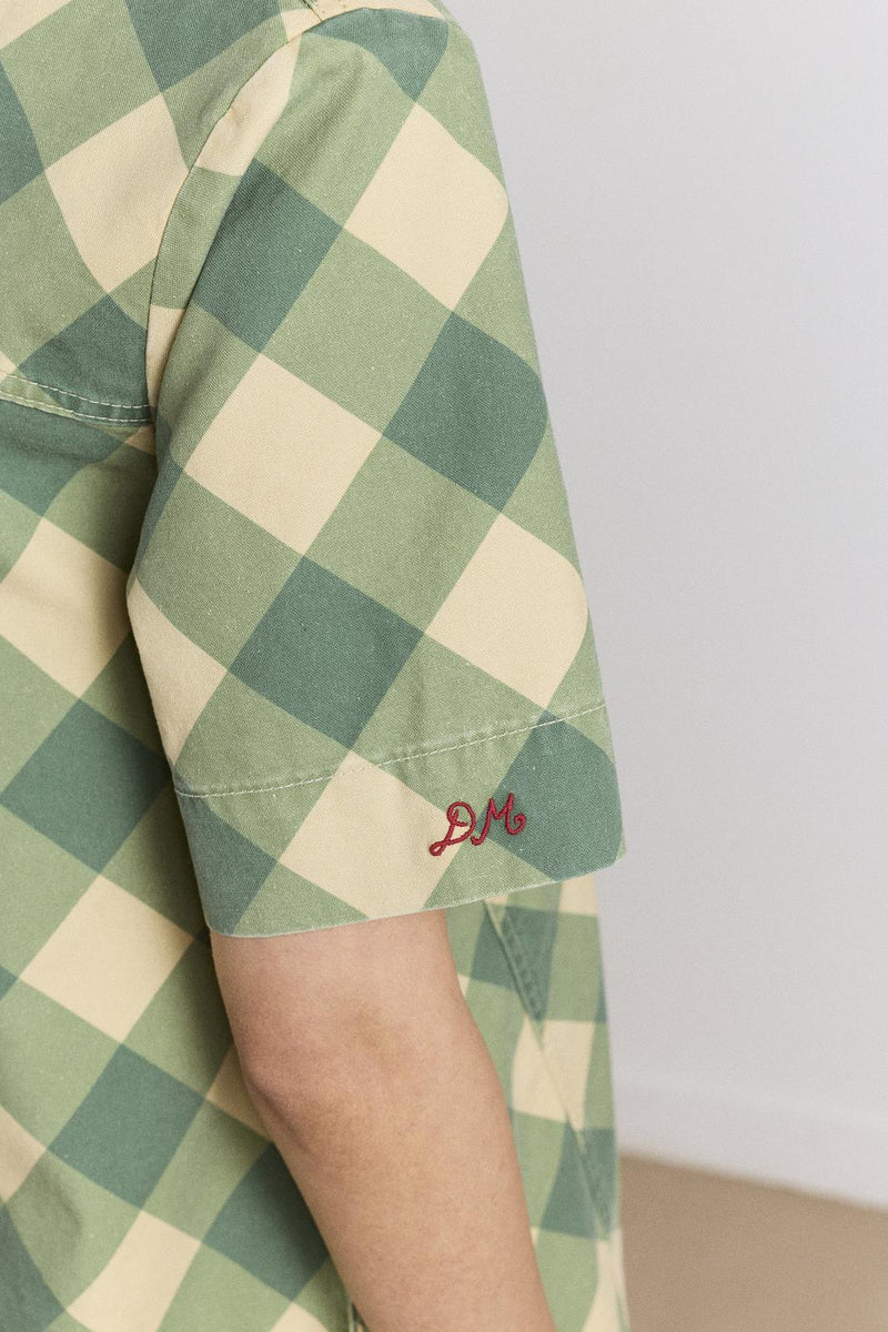 DAMSON MADDER Bridget mini dress green butter gingham