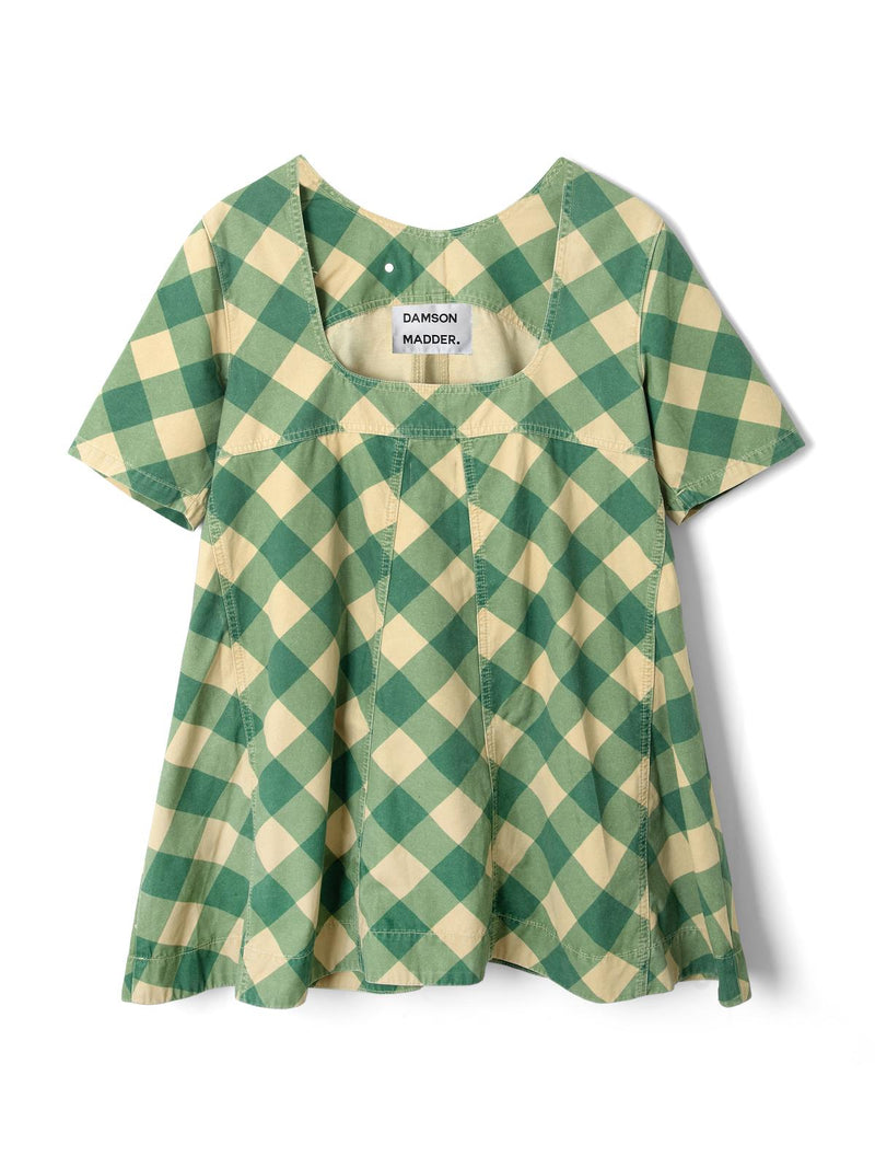DAMSON MADDER Bridget mini dress green butter gingham