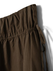 DAMSON MADDER Caspia volume midi skirt chocolate