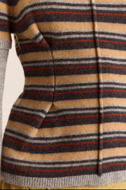 DAMSON MADDER Clara double sleeve merino wool jumper multicolor stripe